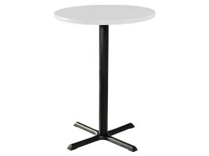 CEBT-044 | 36" Round Bar Table w/ White Top and Standard Black Base -- Trade Show Furniture Rental